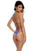 Luli Fama Jungle Fever Crystallized Seamless Wavy Ruched Back Tie Side Bottom